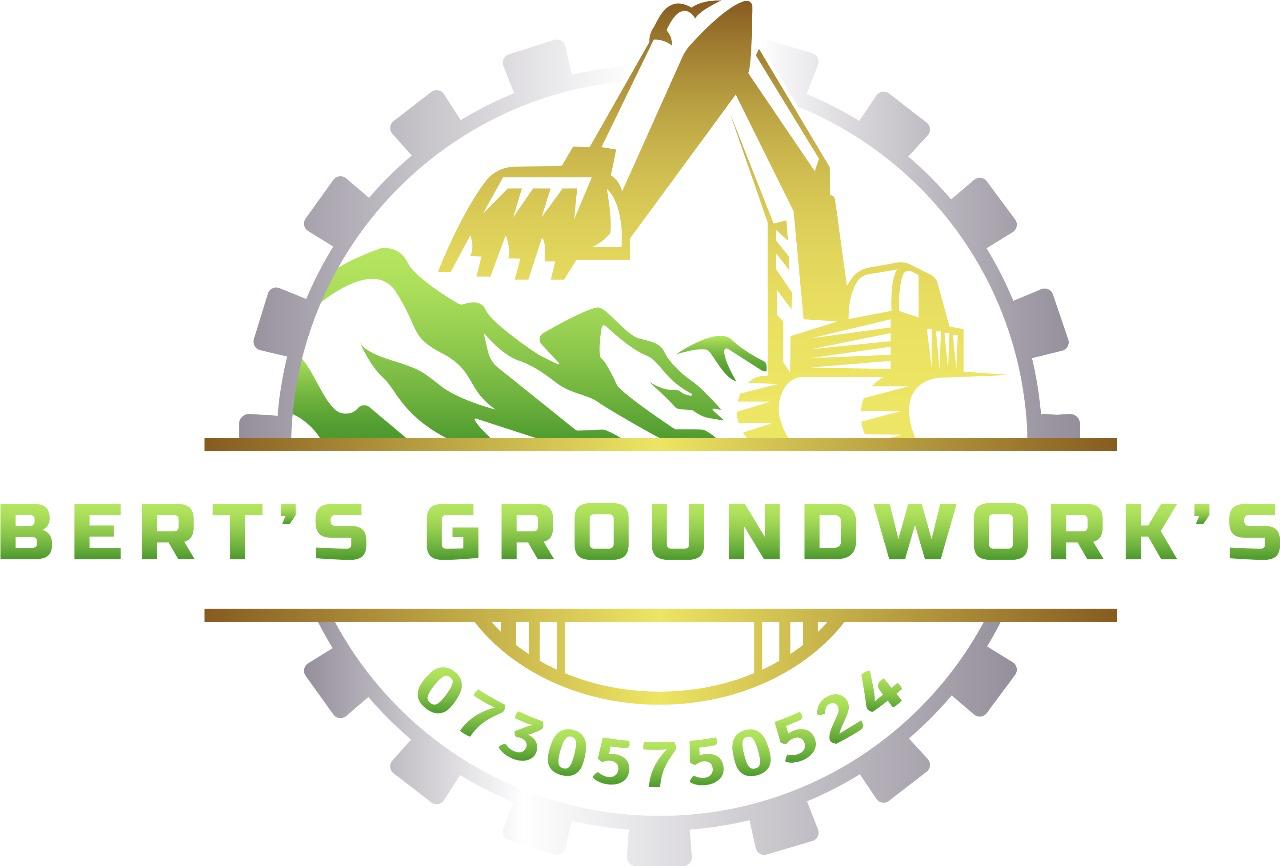 Bert's Groundwork's Logo design by Hassam Amjad